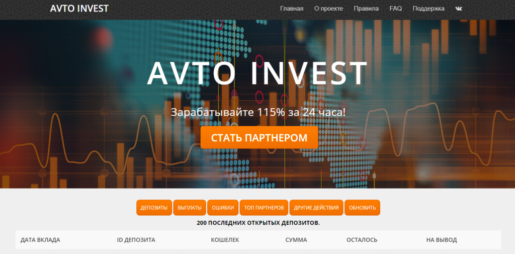 Удвоитель Avto Invest с Админкой скрипт