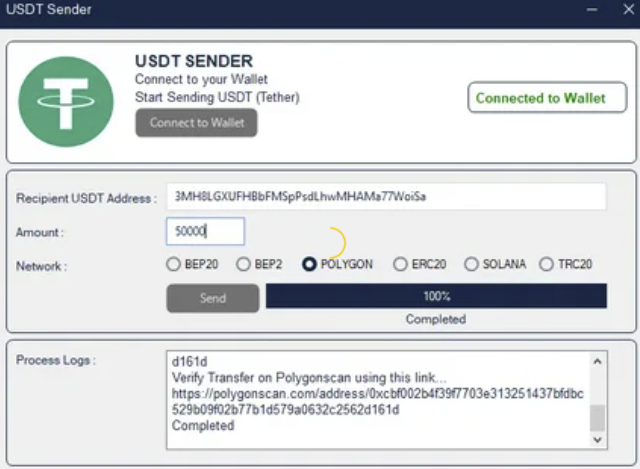 Software to send fake tether, software to send fake usdt, software to send fake tether transactions