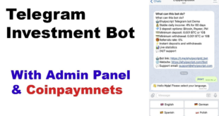 Telegram Investment Bot V2 With Admin Panel Coinpaymnets