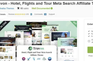 Travon - Hotel, Flights and Tour Meta Search Affiliate Theme