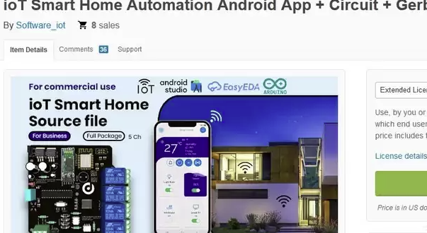 ioT Smart Home Automation Android App + Circuit + Gerber