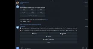 Script Crypto Exchanger Bot for Telegram includes P2P exchange